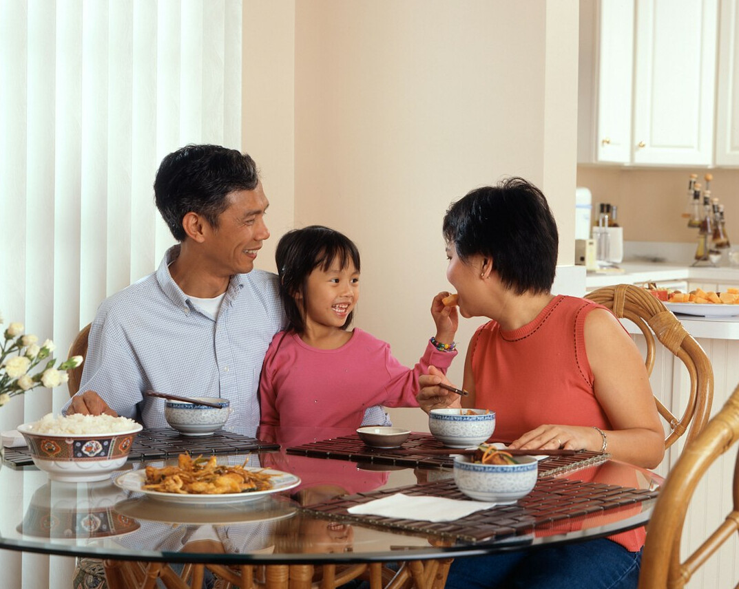 family arguing quietly
