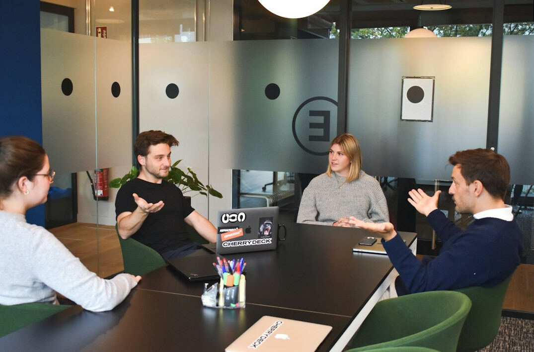 team meeting in office